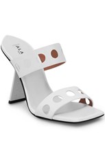 Alaia PERFORATED MULE 100MM | WHITE